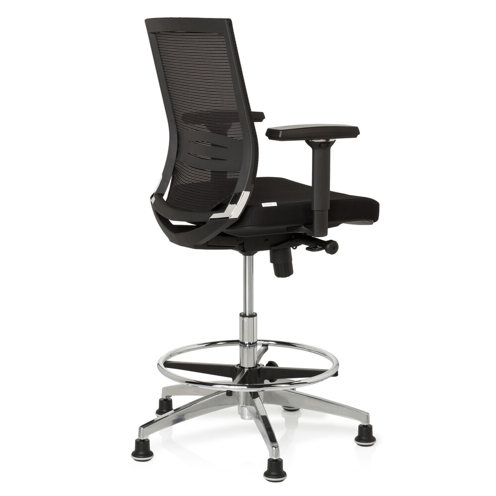 Produktabbildung Nr. 5: hjh OFFICE Arbeitsstuhl / Counterstuhl TOP WORK 77 Stoff, schwarz