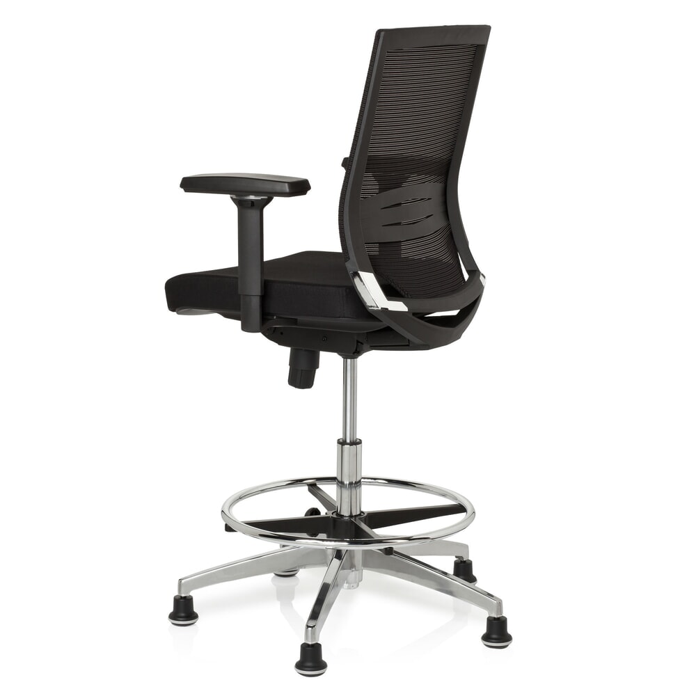 Produktabbildung Nr. 8: hjh OFFICE Arbeitsstuhl / Counterstuhl TOP WORK 77 Stoff, schwarz