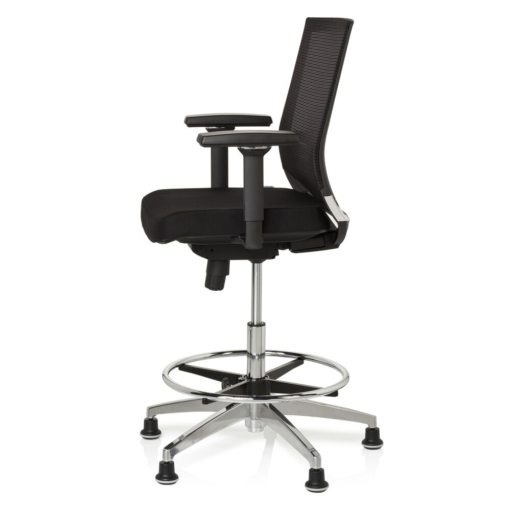 Produktabbildung Nr. 9: hjh OFFICE Arbeitsstuhl / Counterstuhl TOP WORK 77 Stoff, schwarz
