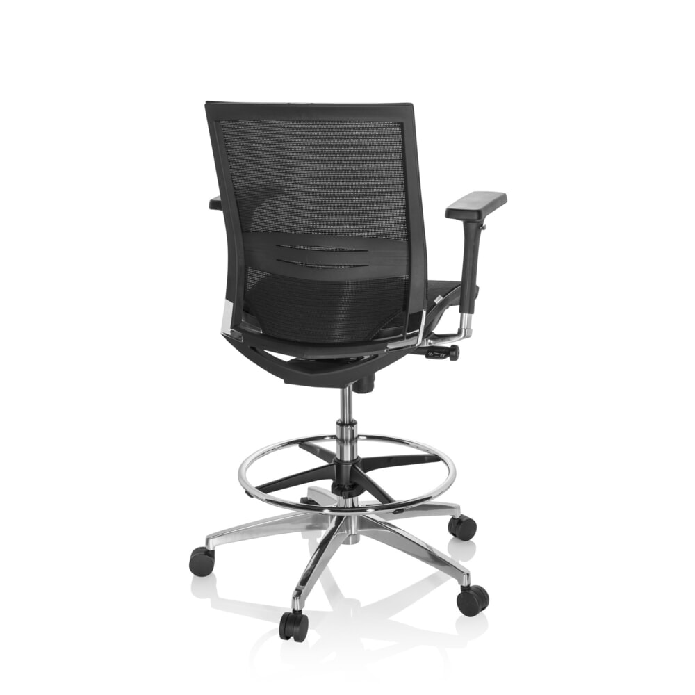 Produktabbildung Nr. 5: hjh OFFICE Arbeitsstuhl / Counterstuhl TOP WORK 78 Netzstoff, schwarz