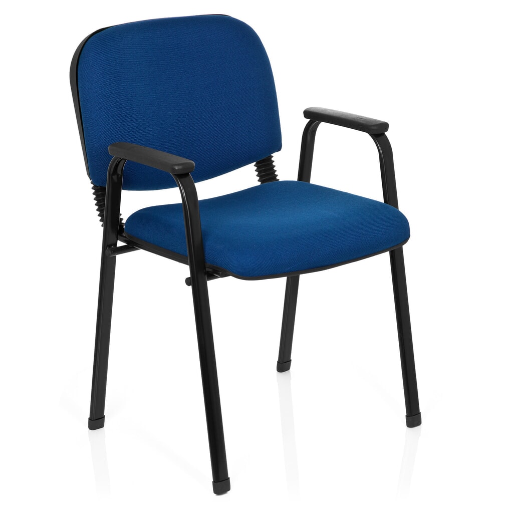 hjh OFFICE Besucherstuhl XT 650, schwarz/blau Produktabbildung Nr. 3: hjh OFFICE Besucherstuhl XT 650, schwarz/blau