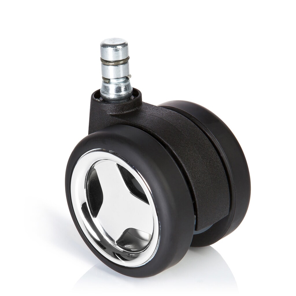 hjh OFFICE 5x Hartbodenrollen ROLO GAME 11 mm / 60 mm Büro-Stuhl-Rollen No-Noise, (5er Pack) Produktabbildung: hjh OFFICE 5x Hartbodenrollen ROLO GAME 11 mm / 60 mm Büro-Stuhl-Rollen No-Noise, (5er Pack)