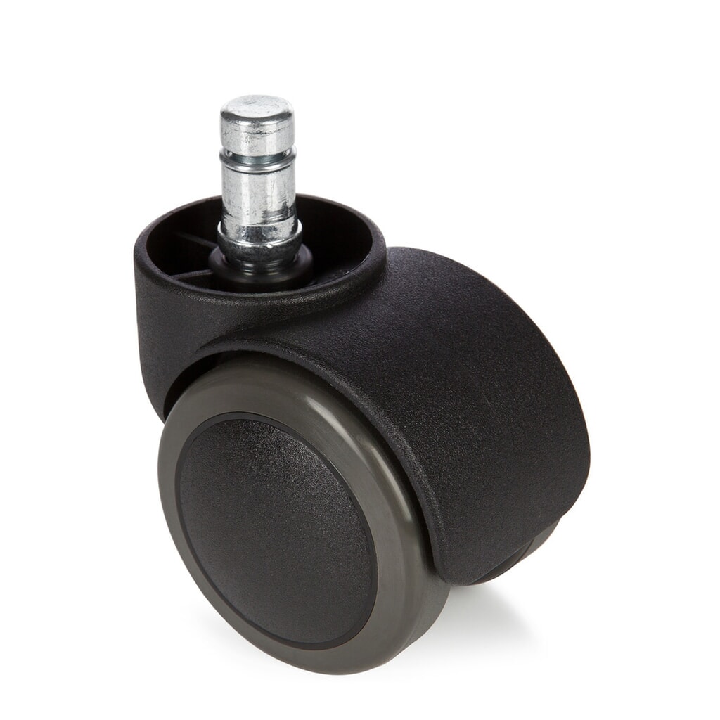 Produktabbildung: hjh OFFICE 5x Hartbodenrollen ROLO 11 mm / 50 mm Büro-Stuhl-Rollen No-Noise, (5er Pack)