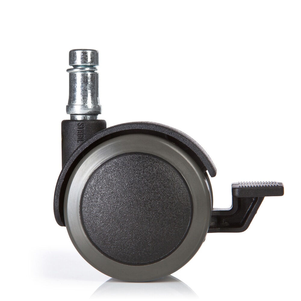 Produktabbildung Nr. 2: hjh OFFICE 5x Hartbodenrollen mit Feststellbremse ROLO STOP 11 mm / 50 mm, (5er Pack)