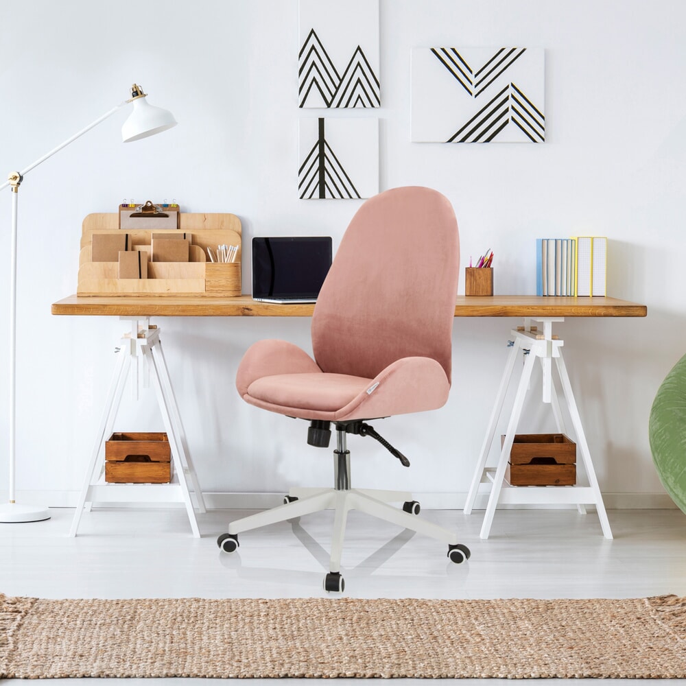 Produktabbildung Nr. 4: hjh OFFICE Bürostuhl / Drehstuhl AVEA Samt, rosa