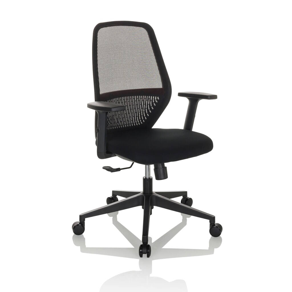 hjh OFFICE Bürostuhl / Drehstuhl CARLOW I Netzstoff / Stoff, schwarz Produktabbildung Nr. 7: hjh OFFICE Bürostuhl / Drehstuhl CARLOW I Netzstoff / Stoff, schwarz