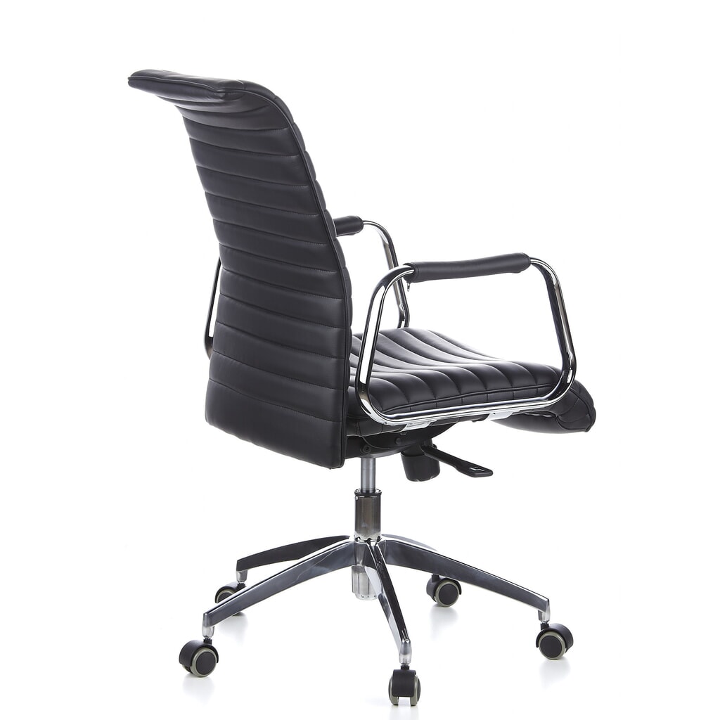 hjh OFFICE Bürostuhl / Chefsessel ASPERA 10 Leder, schwarz Produktabbildung Nr. 6: hjh OFFICE Bürostuhl / Chefsessel ASPERA 10 Leder, schwarz
