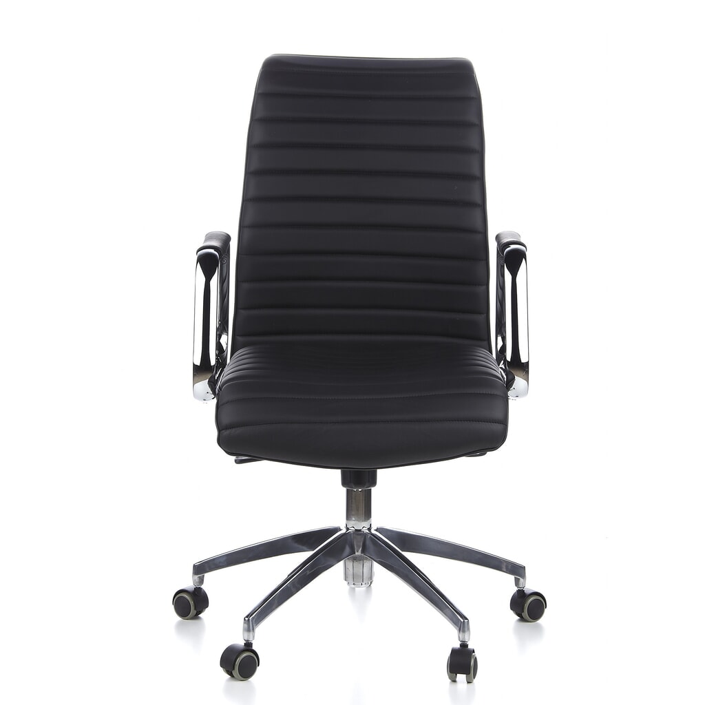 Produktabbildung Nr. 1: hjh OFFICE Bürostuhl / Chefsessel ASPERA 10 Leder, schwarz
