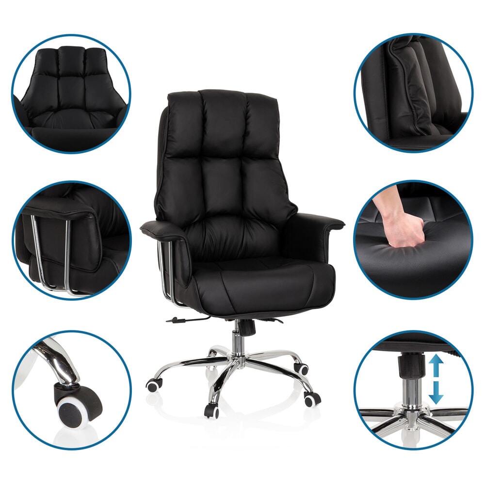 Produktabbildung Nr. 4: hjh OFFICE Bürostuhl / Chefsessel COMMANDER PU Kunstleder, schwarz