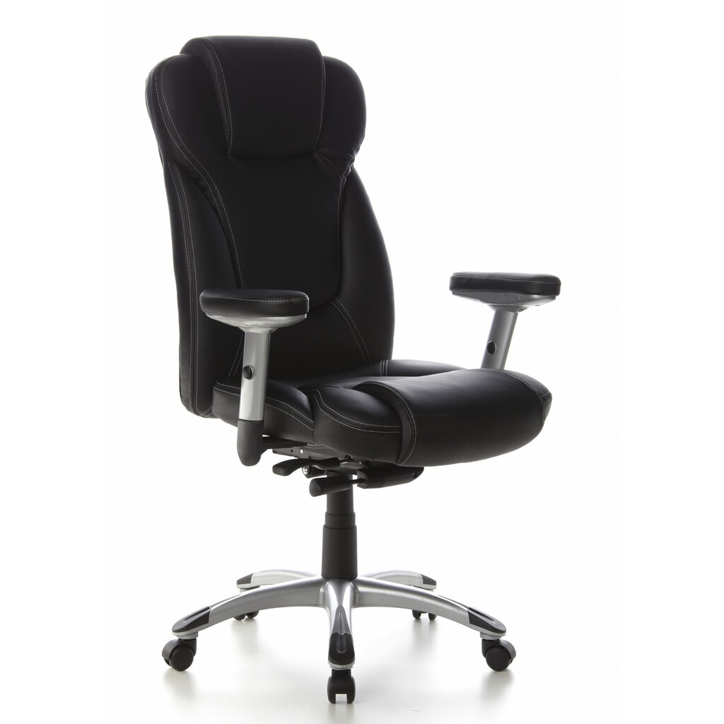 hjh OFFICE Bürostuhl / Chefsessel EMBASSY 200 Leder, schwarz Produktabbildung Nr. 4: hjh OFFICE Bürostuhl / Chefsessel EMBASSY 200 Leder, schwarz