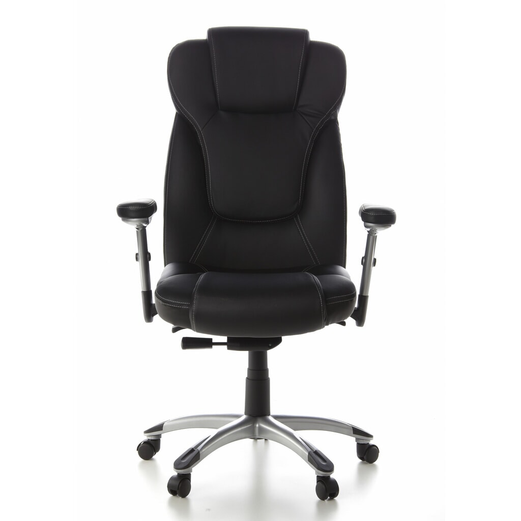 hjh OFFICE Bürostuhl / Chefsessel EMBASSY 200 Leder, schwarz Produktabbildung Nr. 1: hjh OFFICE Bürostuhl / Chefsessel EMBASSY 200 Leder, schwarz
