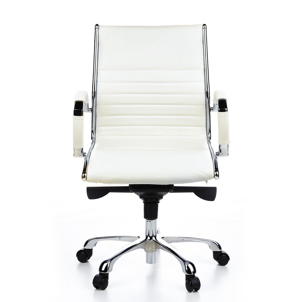 Produktabbildung: hjh OFFICE Bürostuhl / Chefsessel PARMA 10 Leder, cremeweiss