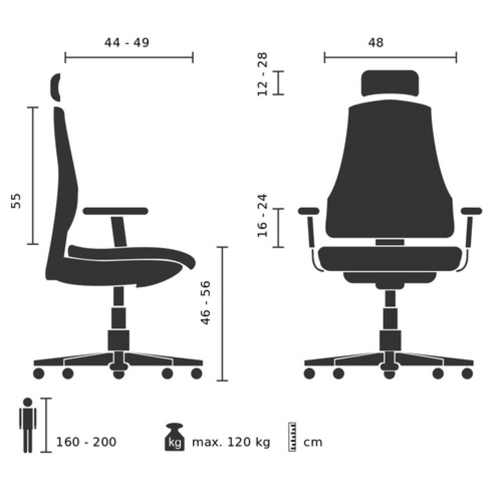 Produktabbildung Nr. 13: hjh OFFICE Bürostuhl / Chefsessel PORTO MAX HIGH Stoff, schwarz