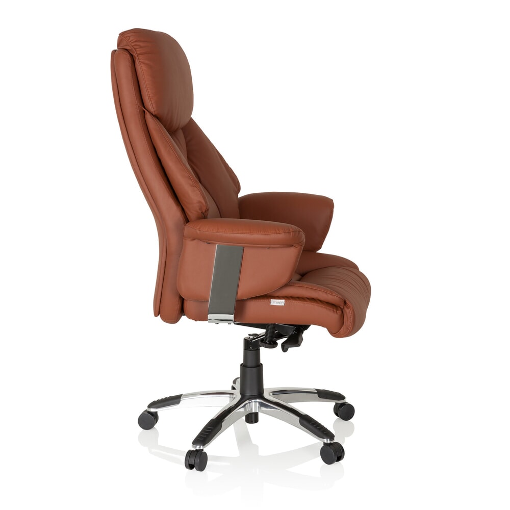 Produktabbildung Nr. 5: hjh OFFICE Bürostuhl / Chefsessel PRADO Leder, braun
