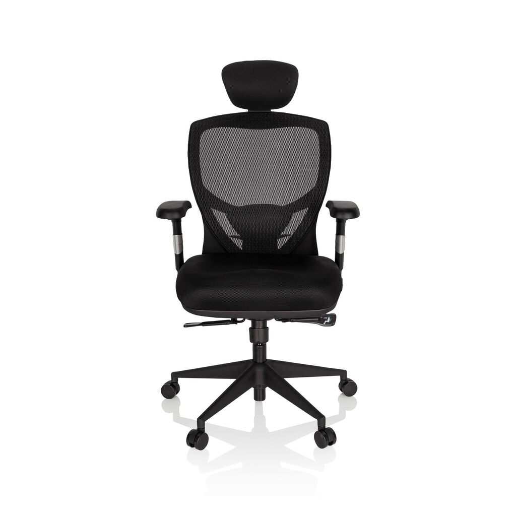 Produktabbildung: hjh OFFICE Bürostuhl / Chefsessel VENUS BASE Stoff, schwarz