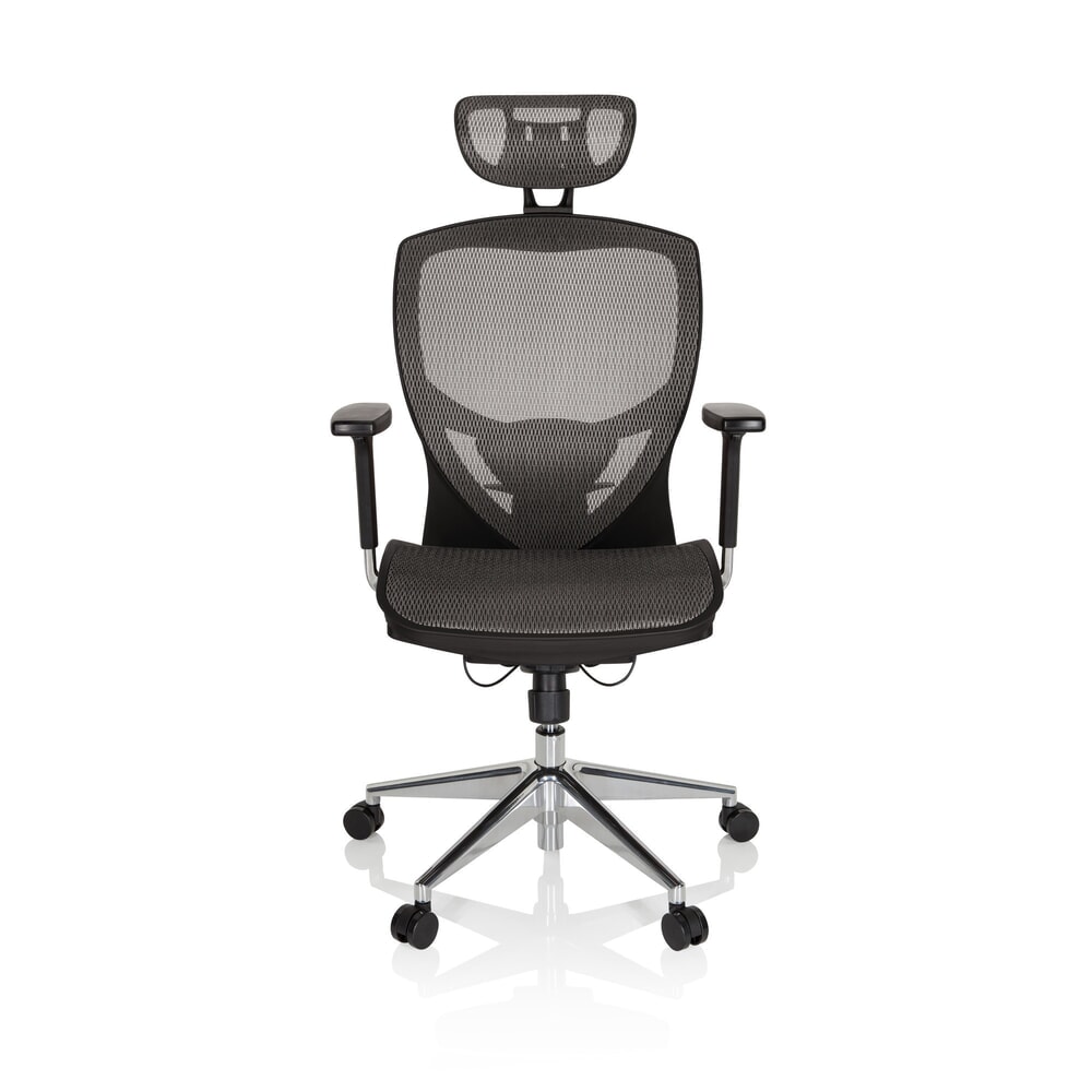Produktabbildung Nr. 1: hjh OFFICE Bürostuhl / Chefsessel VENUS ONE Netzstoff, silbergrau/schwarz