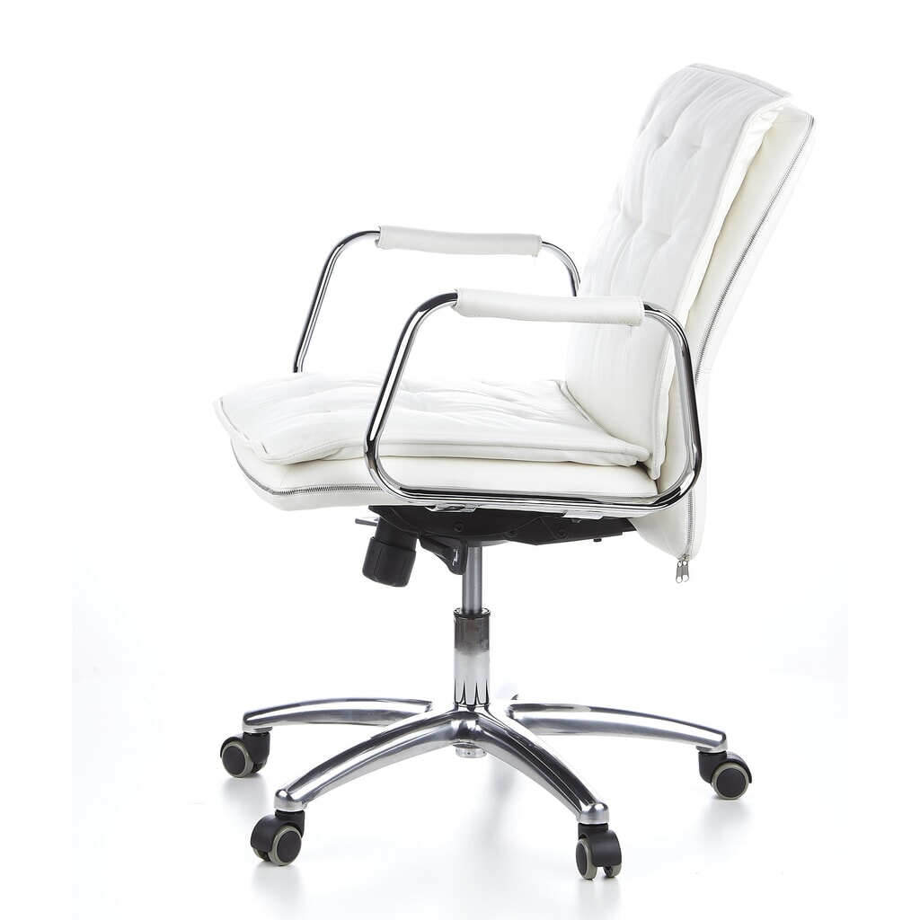 Produktabbildung Nr. 10: hjh OFFICE Bürostuhl / Chefsessel VILLA 10 Leder, cremeweiss