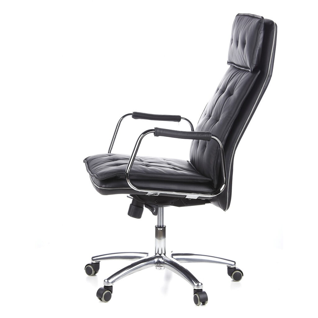 Produktabbildung Nr. 10: hjh OFFICE Bürostuhl / Chefsessel VILLA 20 Leder, schwarz