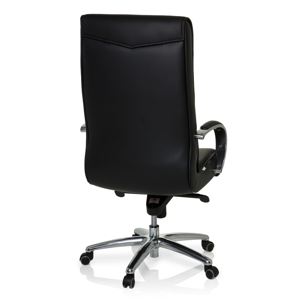 hjh OFFICE Bürostuhl / Chefsessel XXL F 400 Leder/Kunstleder, schwarz Produktabbildung Nr. 5: hjh OFFICE Bürostuhl / Chefsessel XXL F 400 Leder/Kunstleder, schwarz