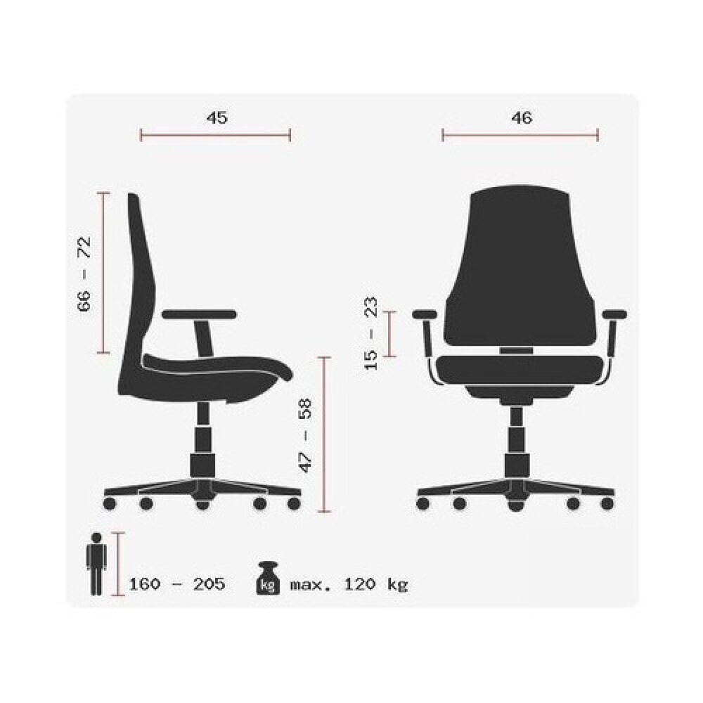 Produktabbildung Nr. 10: hjh OFFICE Bürostuhl / Chefsessel ZENIT HIGH Stoff, schwarz