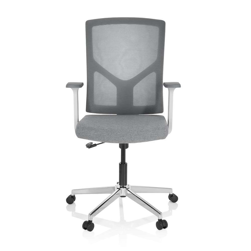 Produktabbildung: hjh OFFICE Bürostuhl / Drehstuhl BRETON BASE W Stoff/Netzstoff, grau