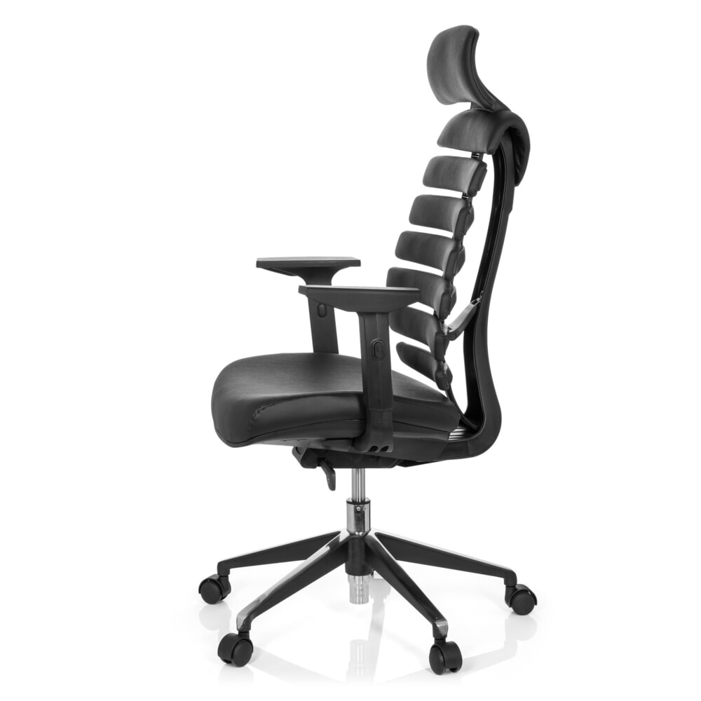 Produktabbildung Nr. 9: hjh OFFICE Bürostuhl / Drehstuhl ERGO LINE II PRO Leder, schwarz