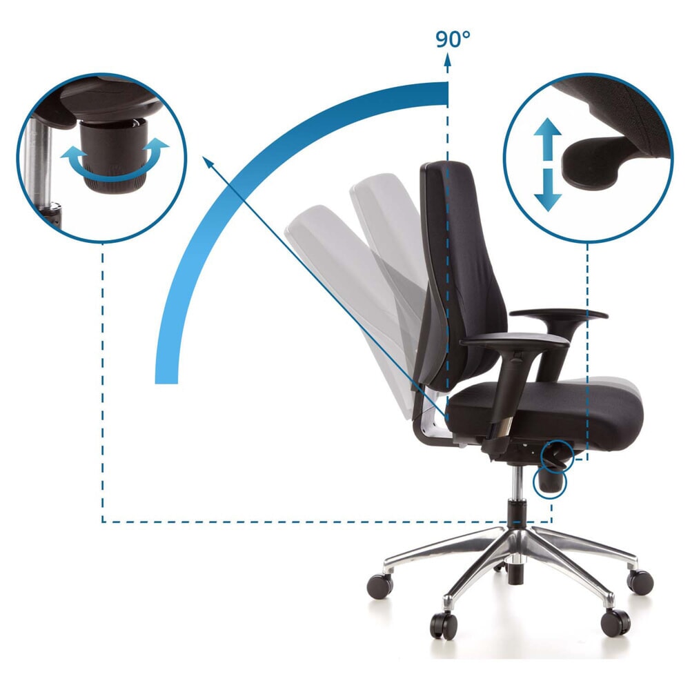 Produktabbildung Nr. 12: hjh OFFICE Bürostuhl / Drehstuhl PRO TEC 200 Stoff, schwarz