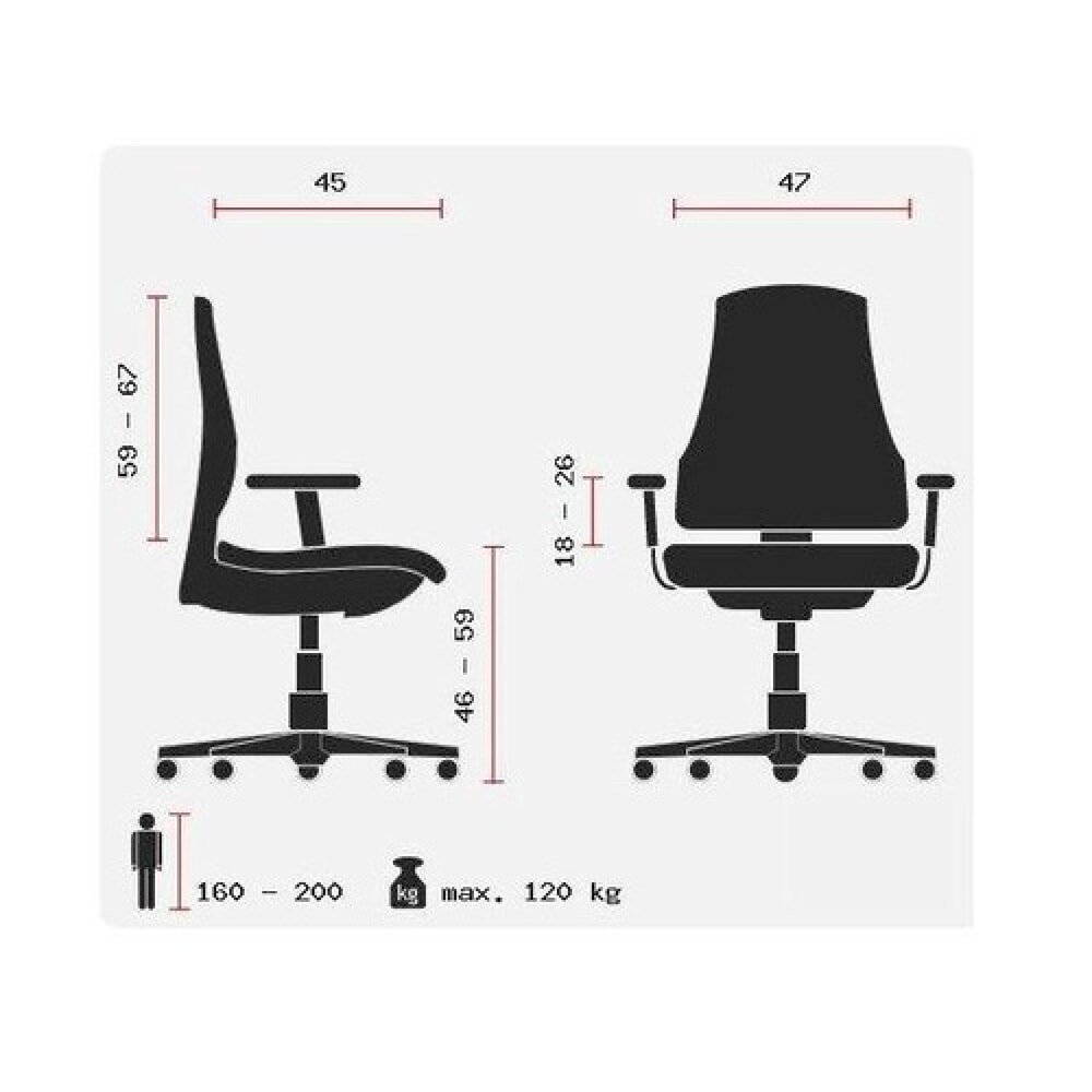Produktabbildung Nr. 13: hjh OFFICE Bürostuhl / Drehstuhl PRO TEC 200 Stoff, schwarz