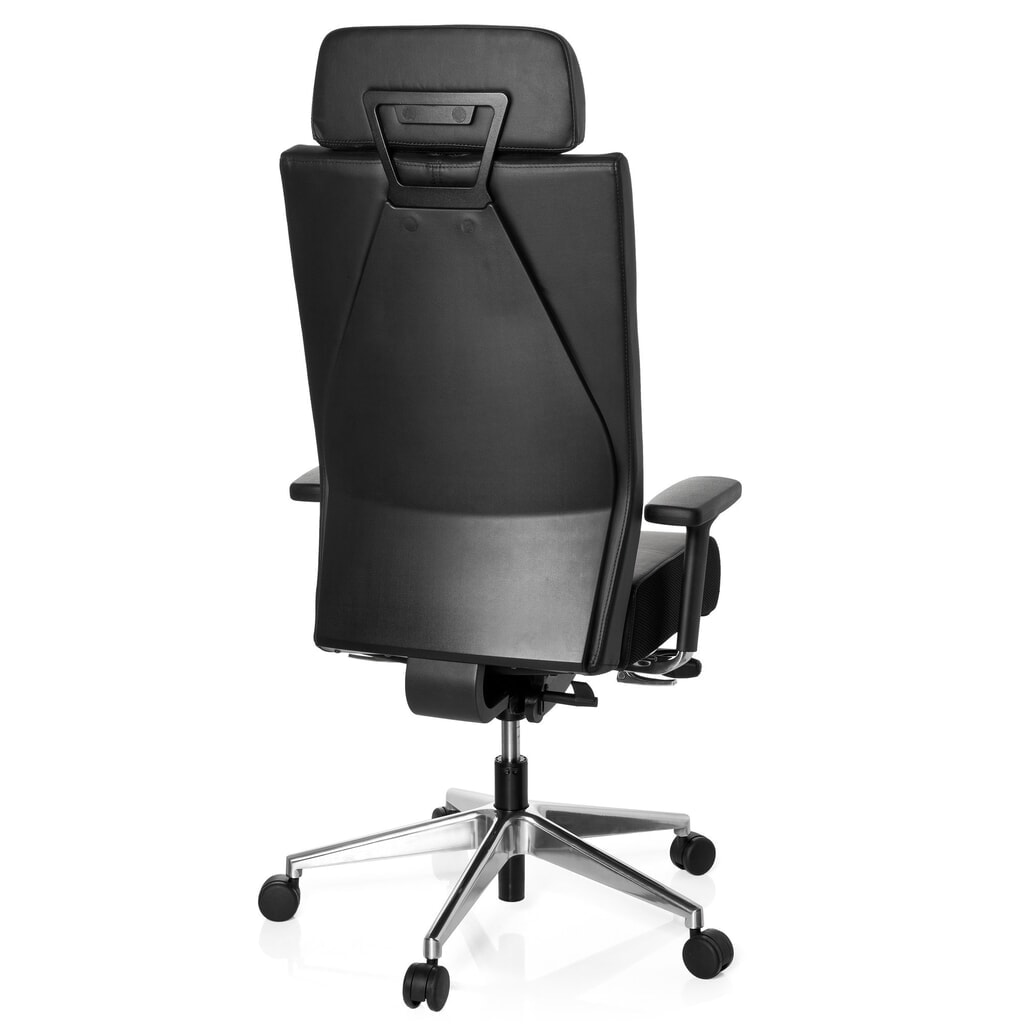 hjh OFFICE Bürostuhl / Drehstuhl PRO-TEC XXL Leder, schwarz Produktabbildung Nr. 7: hjh OFFICE Bürostuhl / Drehstuhl PRO-TEC XXL Leder, schwarz