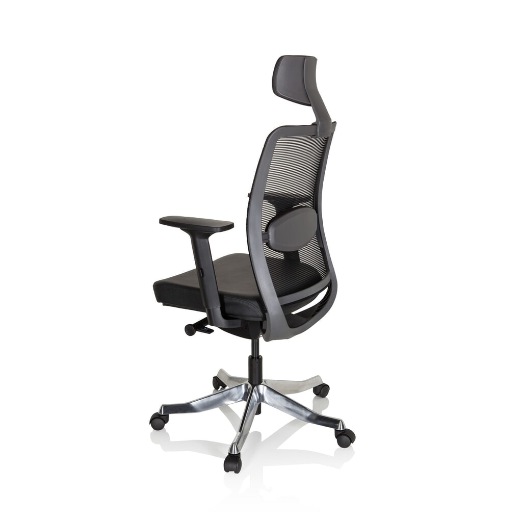 Produktabbildung Nr. 8: hjh OFFICE Bürostuhl / Drehstuhl SENATOR PRO Leder, Netzstoff, schwarz