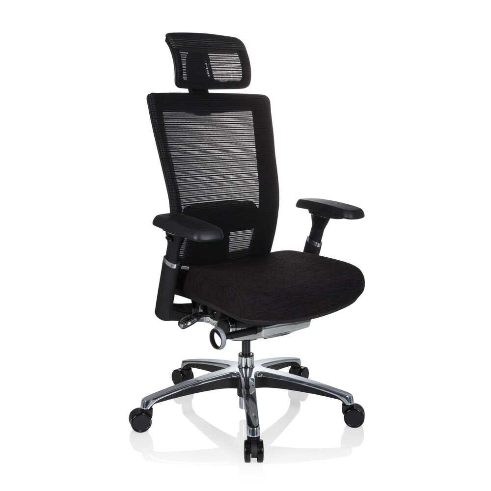 Produktabbildung Nr. 2: hjh OFFICE Bürostuhl NOVA PRO I ALU Stoff/Netzstoff, schwarz