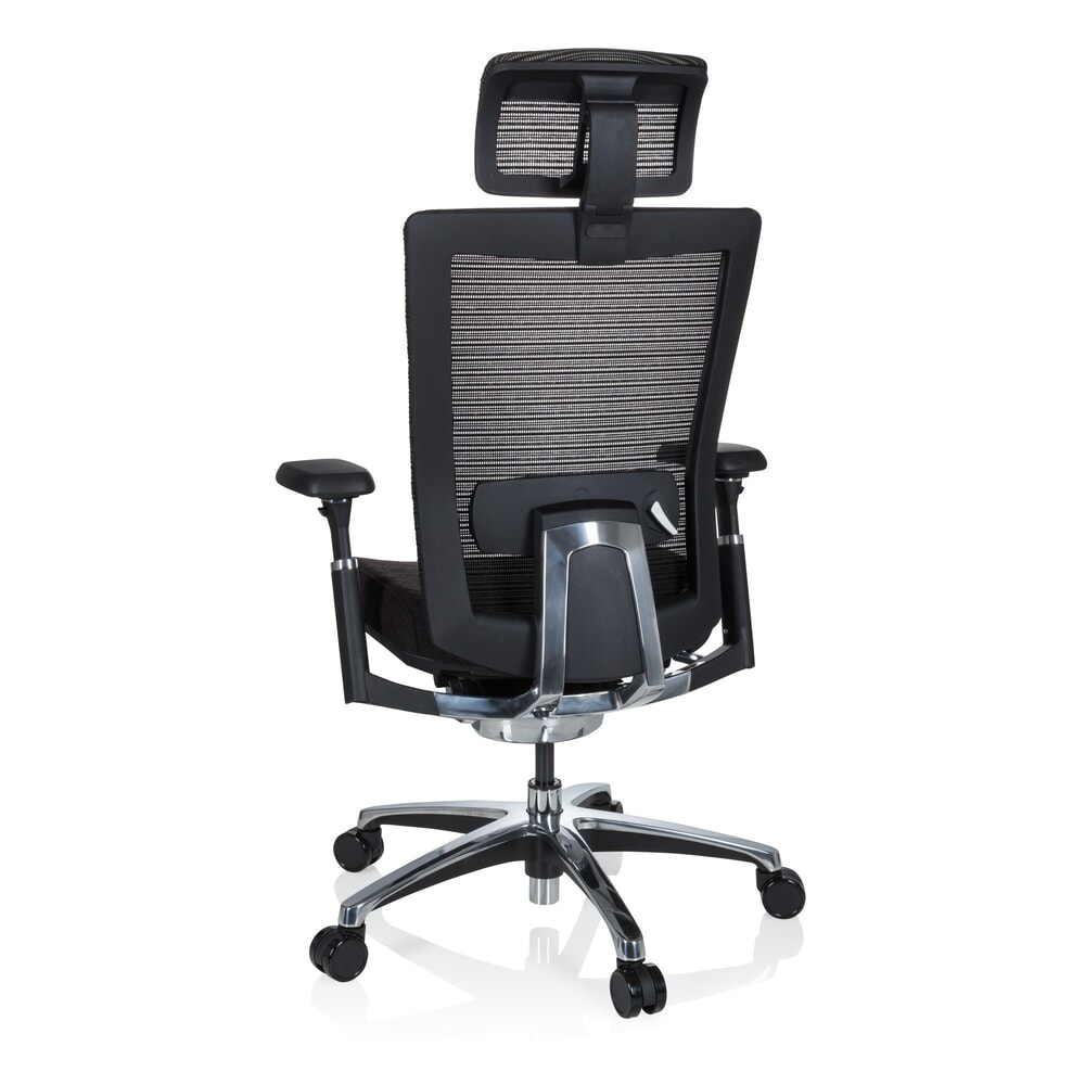 Produktabbildung Nr. 6: hjh OFFICE Bürostuhl NOVA PRO I ALU Stoff/Netzstoff, schwarz