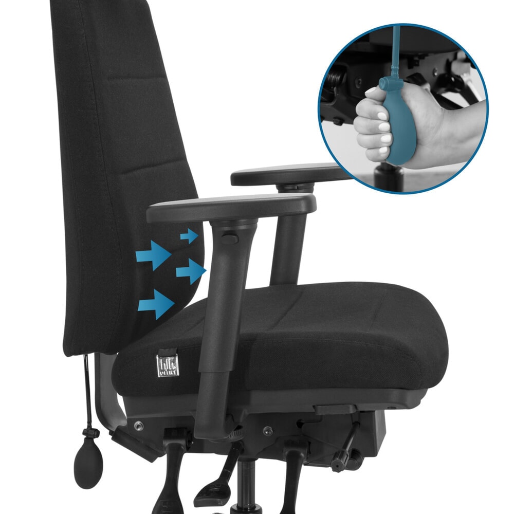 Produktabbildung Nr. 4: hjh OFFICE Bürostuhl / Drehstuhl PHOENIX PRO I Stoff, schwarz