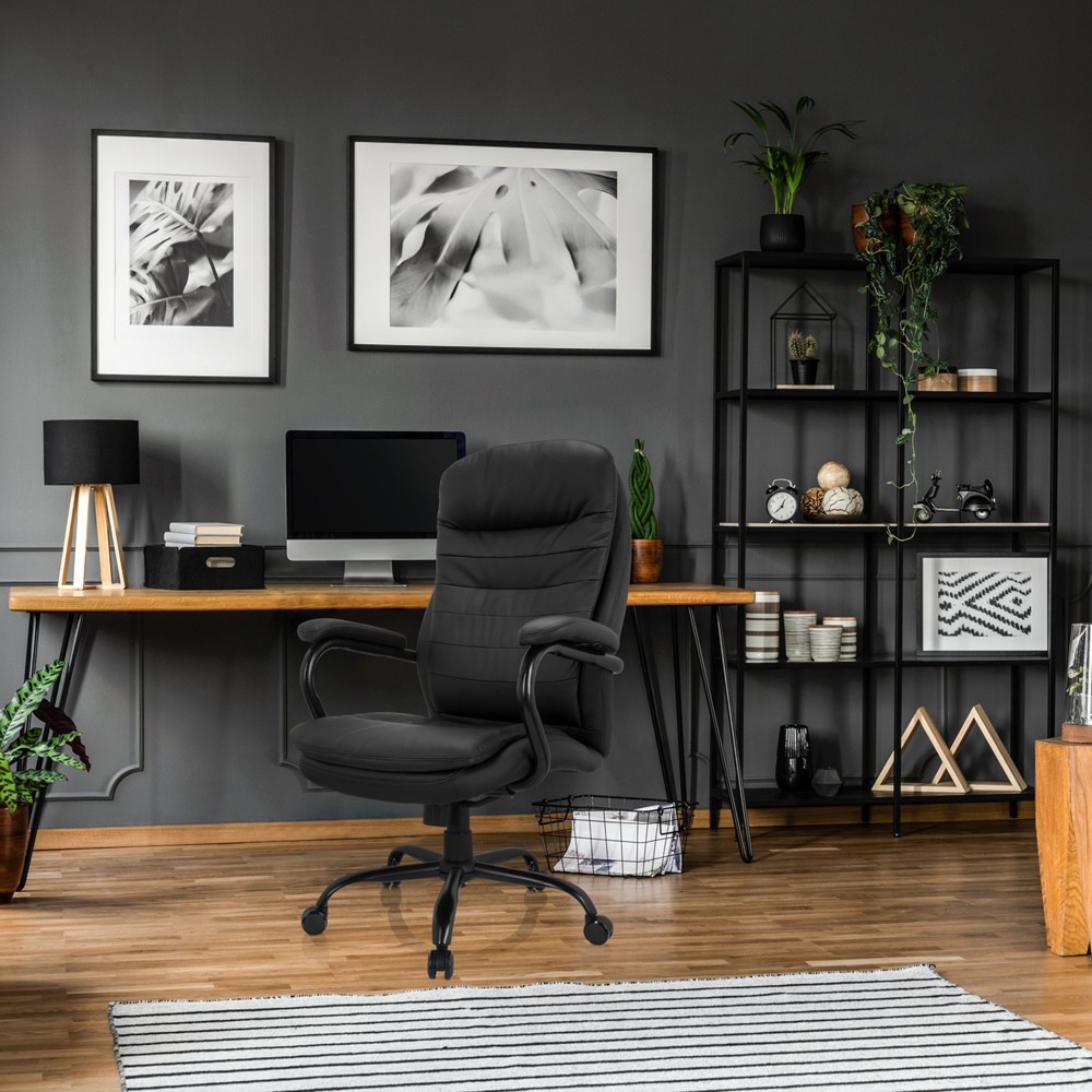 Produktabbildung Nr. 4: hjh OFFICE Bürostuhl / Chefsessel RELAX XXL B PU, schwarz