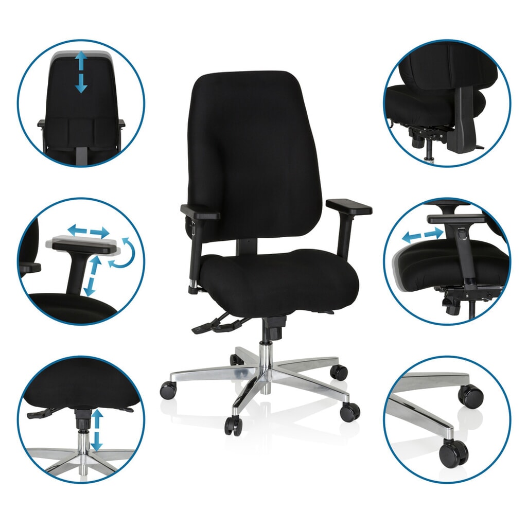 hjh OFFICE Bürostuhl / Chefsessel ZENIT COMFORT, schwarz Produktabbildung Nr. 4: hjh OFFICE Bürostuhl / Chefsessel ZENIT COMFORT, schwarz