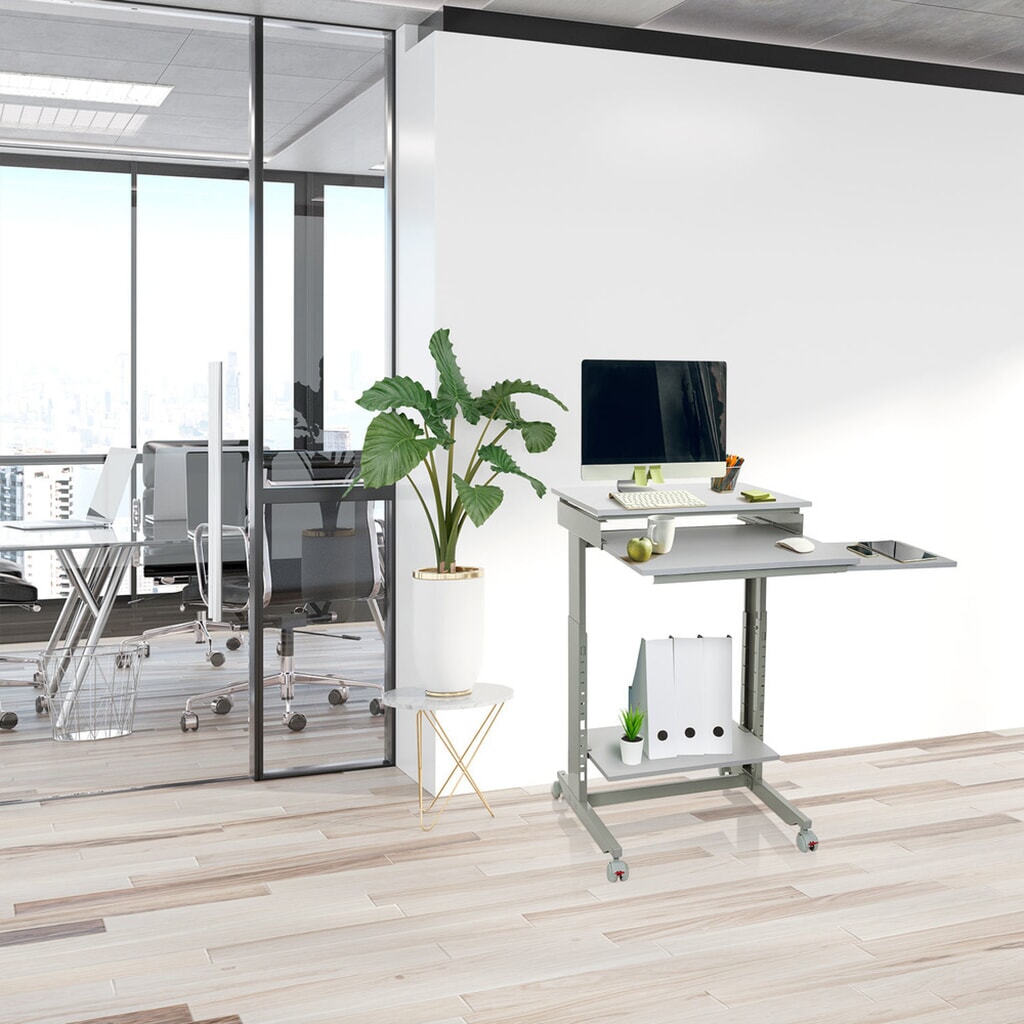 Produktabbildung Nr. 3: hjh OFFICE Computertisch / Schreibtisch WORKSTATION, grau