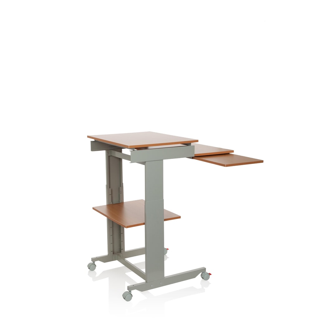 hjh OFFICE Computertisch / Schreibtisch WORKSTATION, grau / buche Produktabbildung Nr. 8: hjh OFFICE Computertisch / Schreibtisch WORKSTATION, grau / buche