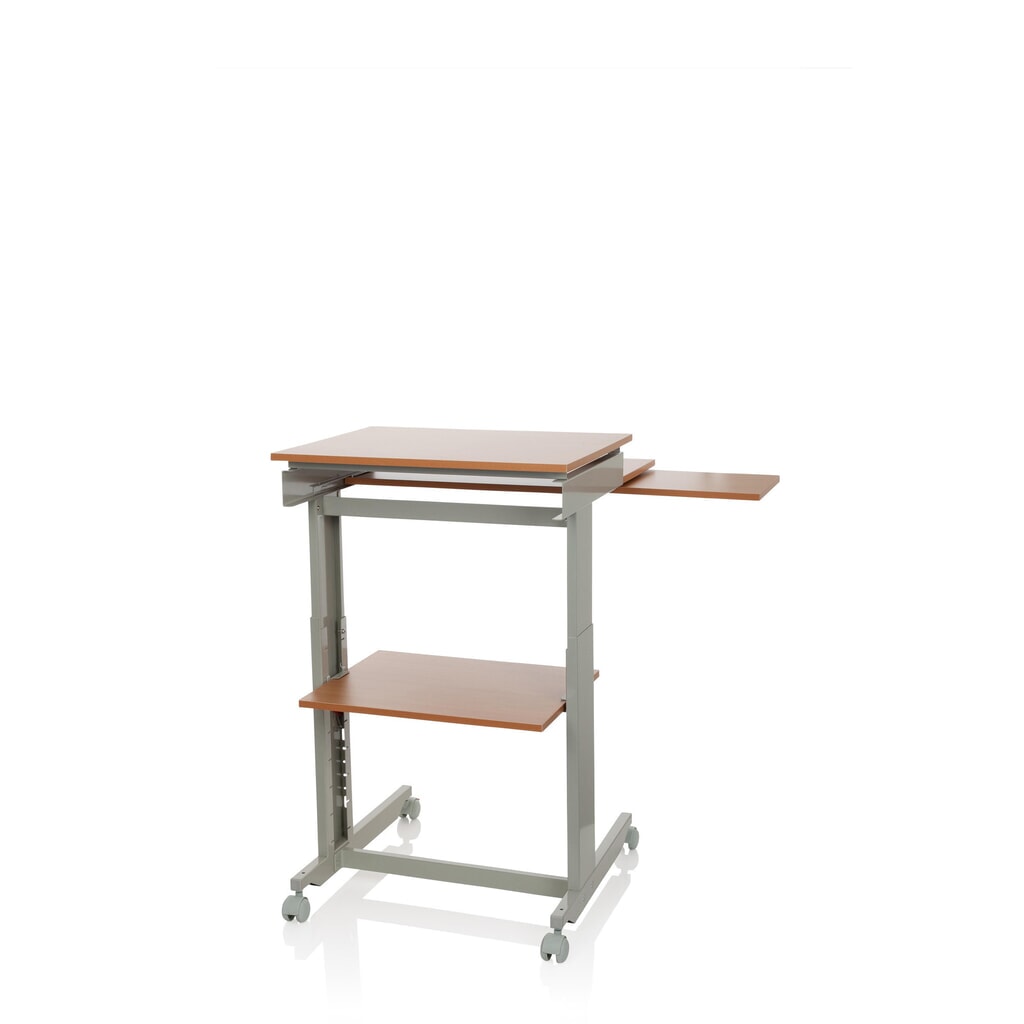 hjh OFFICE Computertisch / Schreibtisch WORKSTATION, grau / buche Produktabbildung Nr. 9: hjh OFFICE Computertisch / Schreibtisch WORKSTATION, grau / buche