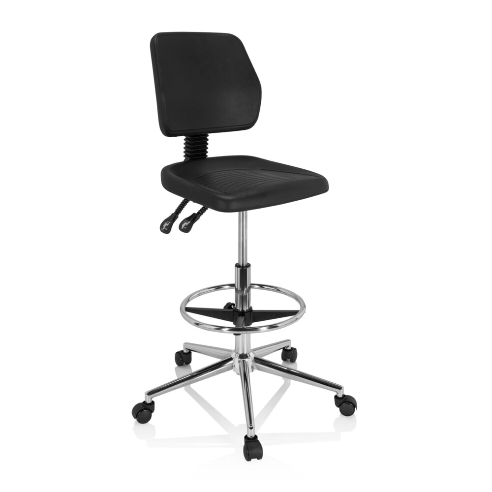 Produktabbildung Nr. 2: hjh OFFICE Ergonomischer Hocker / Arbeitsstuhl TOP WORK 11 I Hartschaum, schwarz