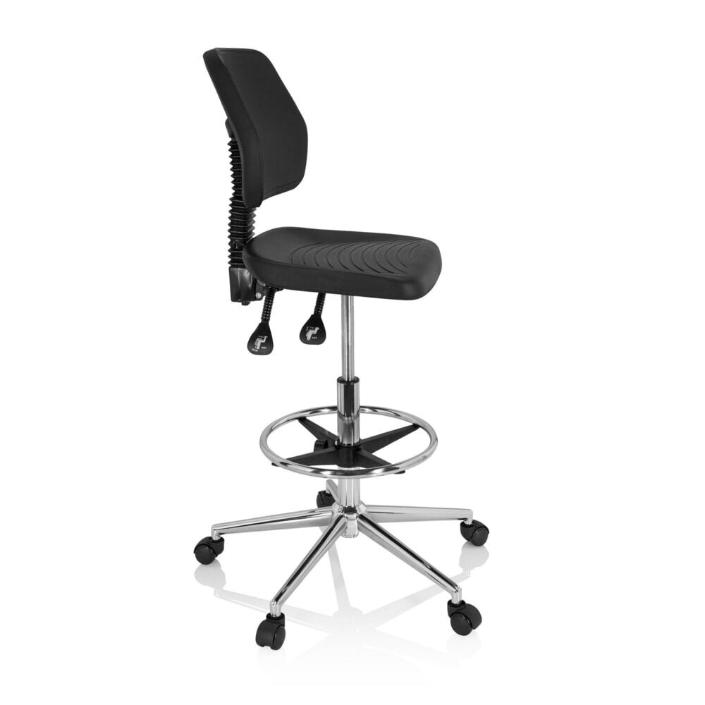 Produktabbildung Nr. 3: hjh OFFICE Ergonomischer Hocker / Arbeitsstuhl TOP WORK 11 I Hartschaum, schwarz