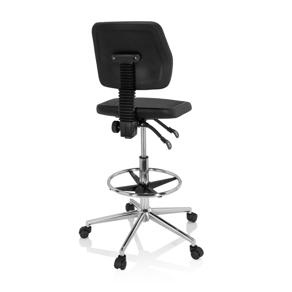 Produktabbildung Nr. 5: hjh OFFICE Ergonomischer Hocker / Arbeitsstuhl TOP WORK 11 I Hartschaum, schwarz