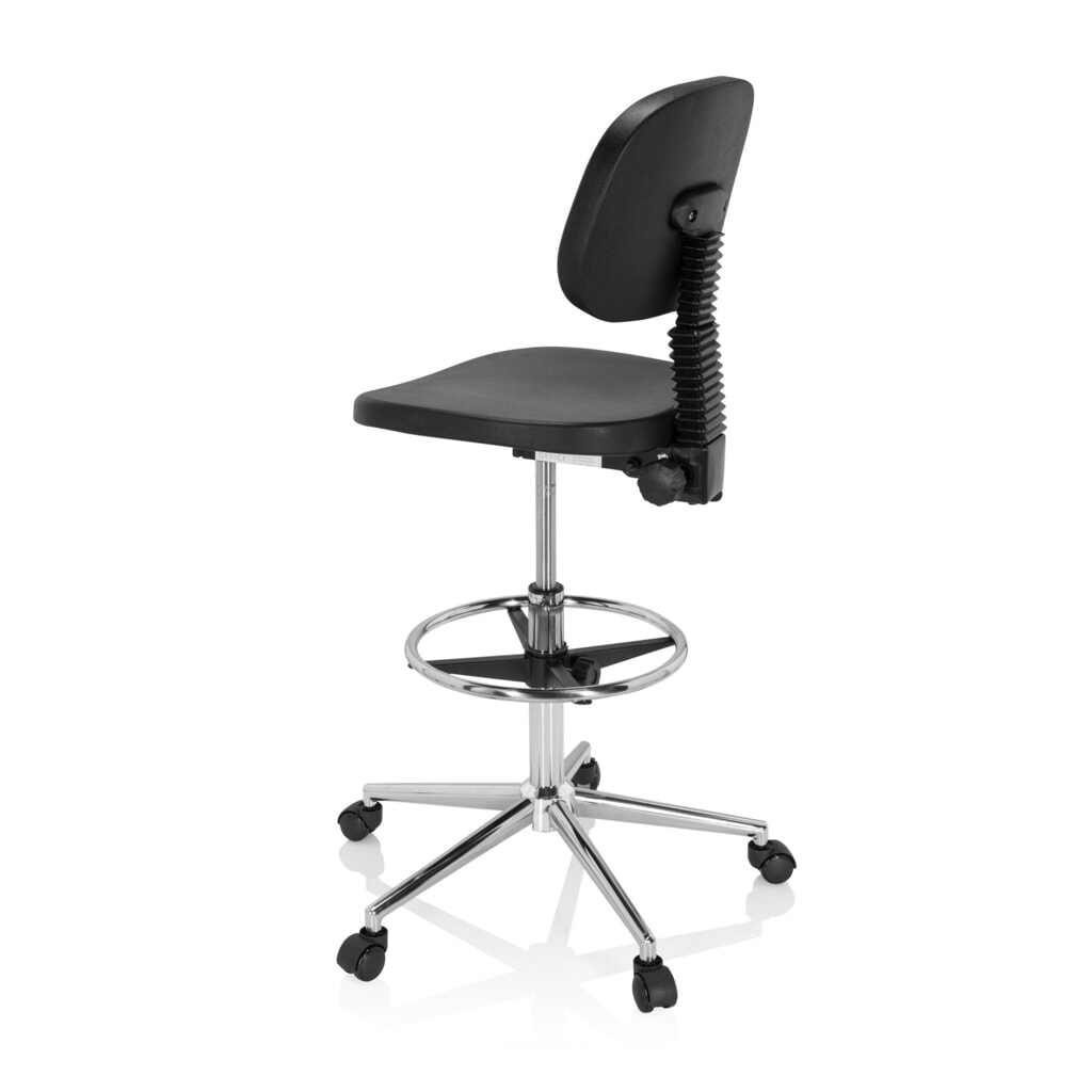 hjh OFFICE Ergonomischer Hocker / Arbeitsstuhl TOP WORK 24 I Hartschaum, schwarz Produktabbildung Nr. 7: hjh OFFICE Ergonomischer Hocker / Arbeitsstuhl TOP WORK 24 I Hartschaum, schwarz