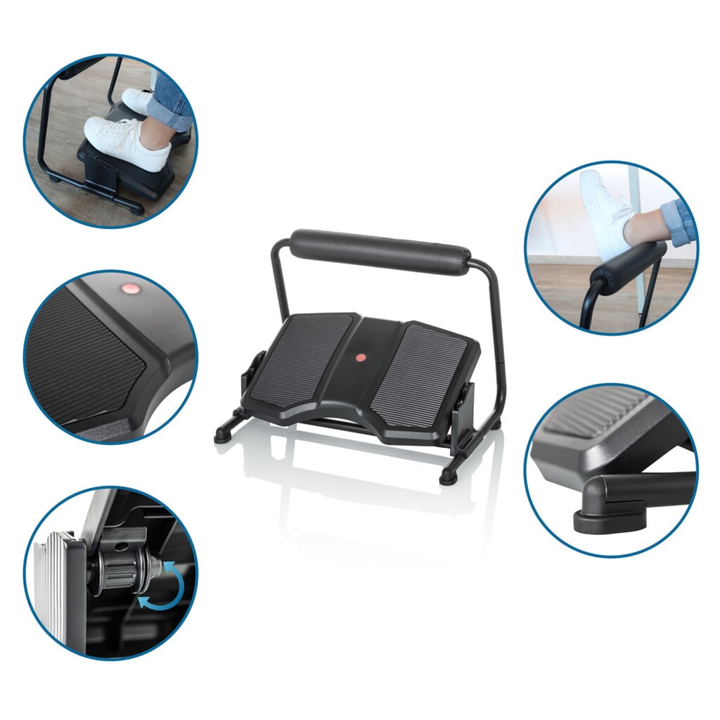 hjh OFFICE Fussstütze PODI F mit Beinablage Kunststoff, schwarz Produktabbildung Nr. 9: hjh OFFICE Fussstütze PODI F mit Beinablage Kunststoff, schwarz
