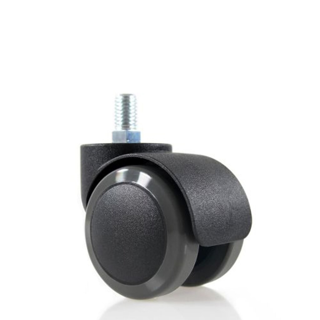 hjh OFFICE 5x Hartbodenrollen 50 mm / Gewinde M10 Büro-Stuhl-Rollen für Hartböden, (5er Pack) Produktabbildung: hjh OFFICE 5x Hartbodenrollen 50 mm / Gewinde M10 Büro-Stuhl-Rollen für Hartböden, (5er Pack)