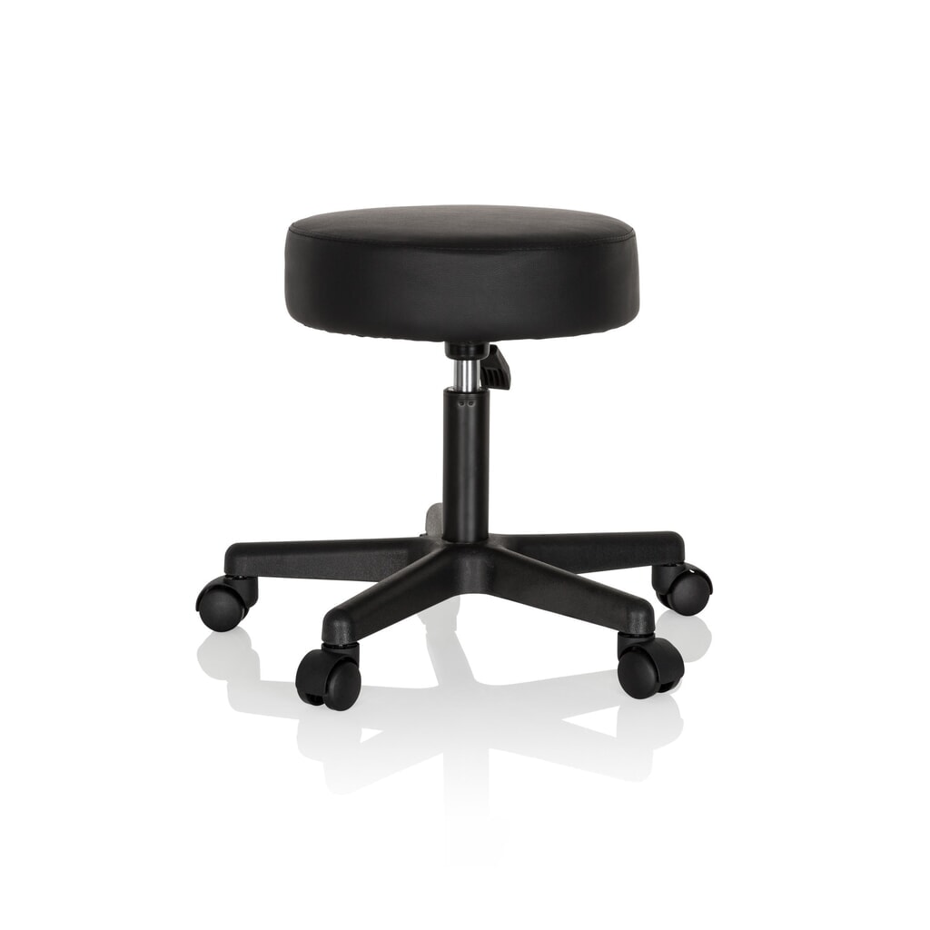 hjh OFFICE Ergonomischer Hocker / Drehhocker OPERATOR I Kunstleder, schwarz Produktabbildung Nr. 3: hjh OFFICE Ergonomischer Hocker / Drehhocker OPERATOR I Kunstleder, schwarz