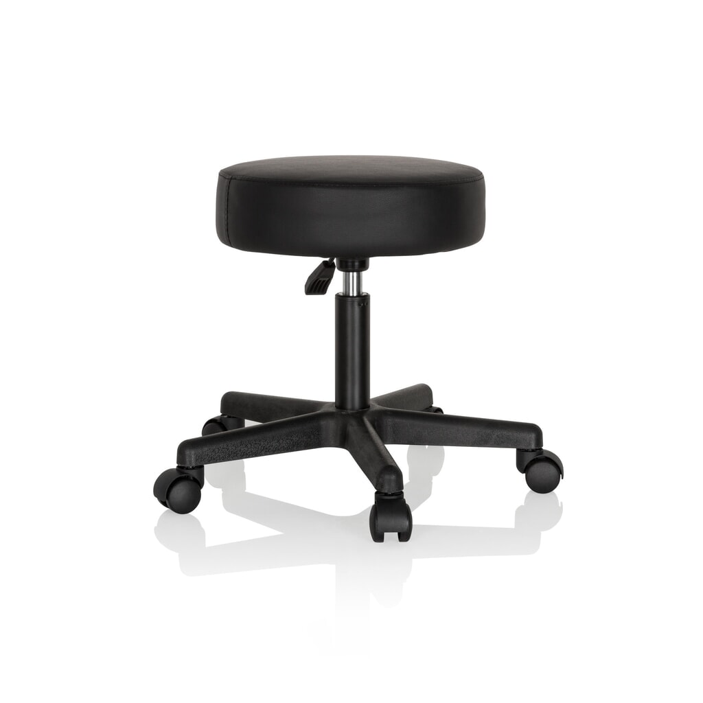 hjh OFFICE Ergonomischer Hocker / Drehhocker OPERATOR I Kunstleder, schwarz Produktabbildung Nr. 4: hjh OFFICE Ergonomischer Hocker / Drehhocker OPERATOR I Kunstleder, schwarz