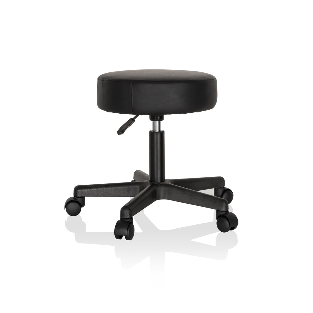 hjh OFFICE Ergonomischer Hocker / Drehhocker OPERATOR I Kunstleder, schwarz Produktabbildung Nr. 5: hjh OFFICE Ergonomischer Hocker / Drehhocker OPERATOR I Kunstleder, schwarz