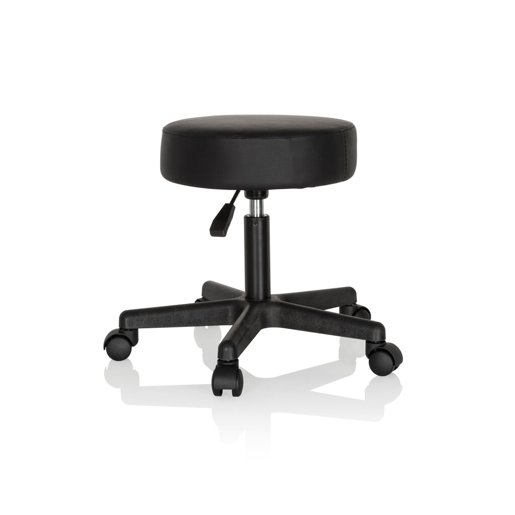 hjh OFFICE Ergonomischer Hocker / Drehhocker OPERATOR I Kunstleder, schwarz Produktabbildung Nr. 7: hjh OFFICE Ergonomischer Hocker / Drehhocker OPERATOR I Kunstleder, schwarz