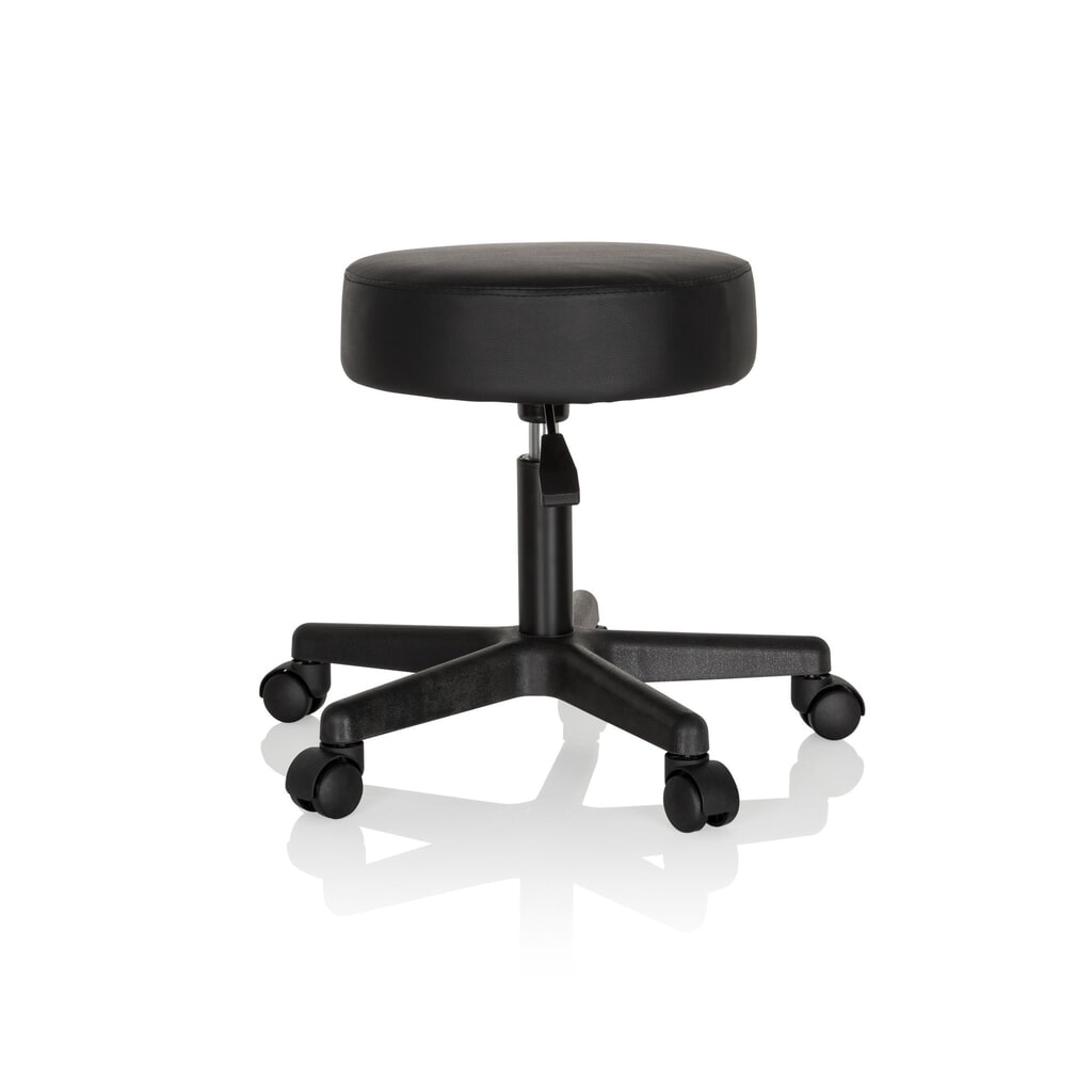 Produktabbildung Nr. 8: hjh OFFICE Ergonomischer Hocker / Drehhocker OPERATOR I Kunstleder, schwarz