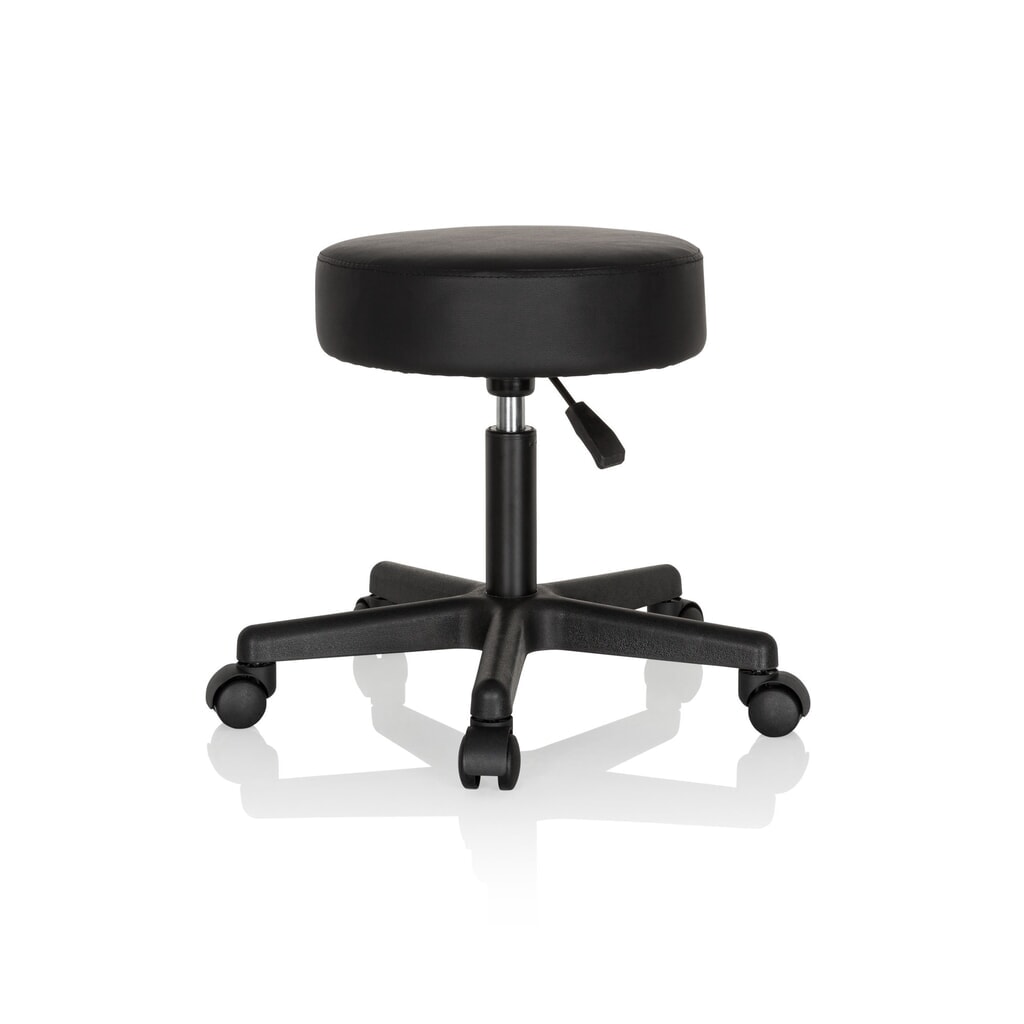 Produktabbildung Nr. 9: hjh OFFICE Ergonomischer Hocker / Drehhocker OPERATOR I Kunstleder, schwarz
